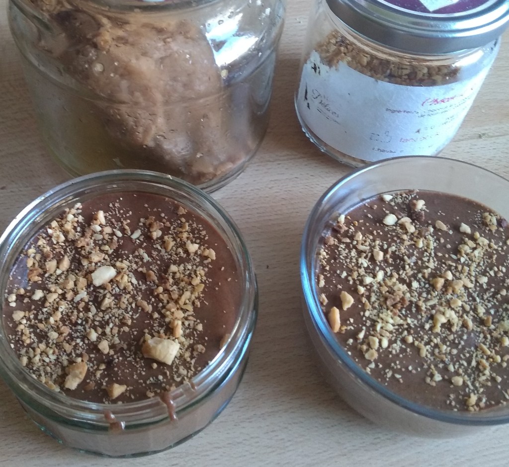Mousse au chocolat et au praliné fait maison